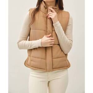NEW BE COOL brenna puffer vest in camel